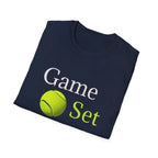 Game Set Match T-Shirt | Tennis Ball Graphic Tee - 250 USA Celebration