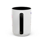 Y2K Chrome Dolphin Flaming Hoop Mug | Holographic Neon Dolphin Coffee Cup - 250 USA Celebration