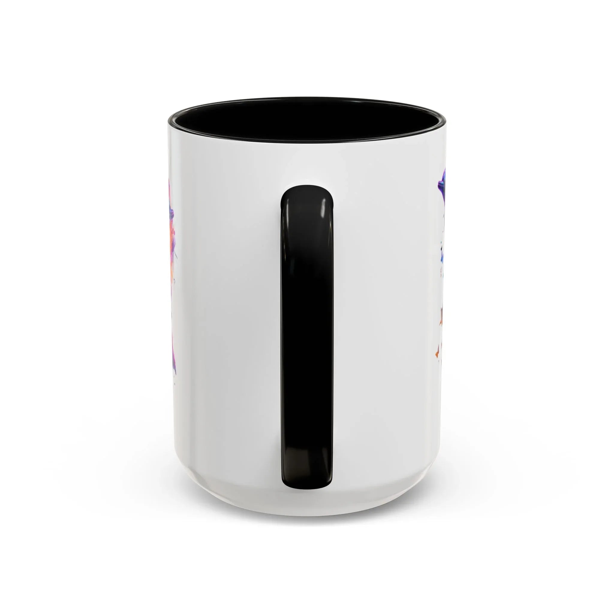 Y2K Chrome Dolphin Flaming Hoop Mug | Holographic Neon Dolphin Coffee Cup - 250 USA Celebration