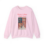 Patriotic Vintage Crewneck Sweatshirt, USA Flag Design, Unisex Sweatshirt, Cozy Apparel for Independence Day, Gift for Veterans