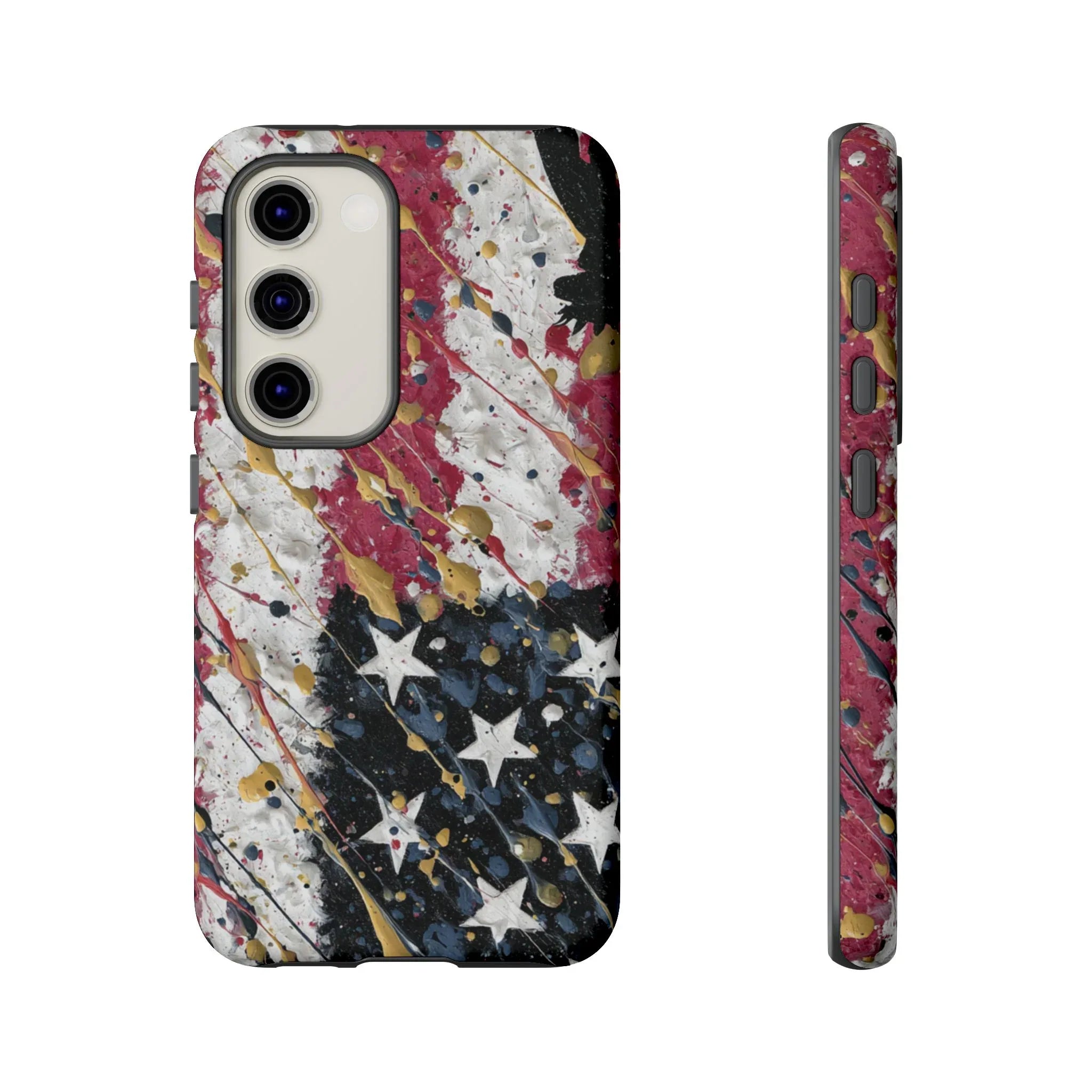 Abstract Drip American Flag Phone Case | Tough Case - 250 USA Celebration
