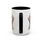Soulful Labrador Portrait Accent Coffee Mug, Cute Dog Face Ceramic Mug - 250 USA Celebration