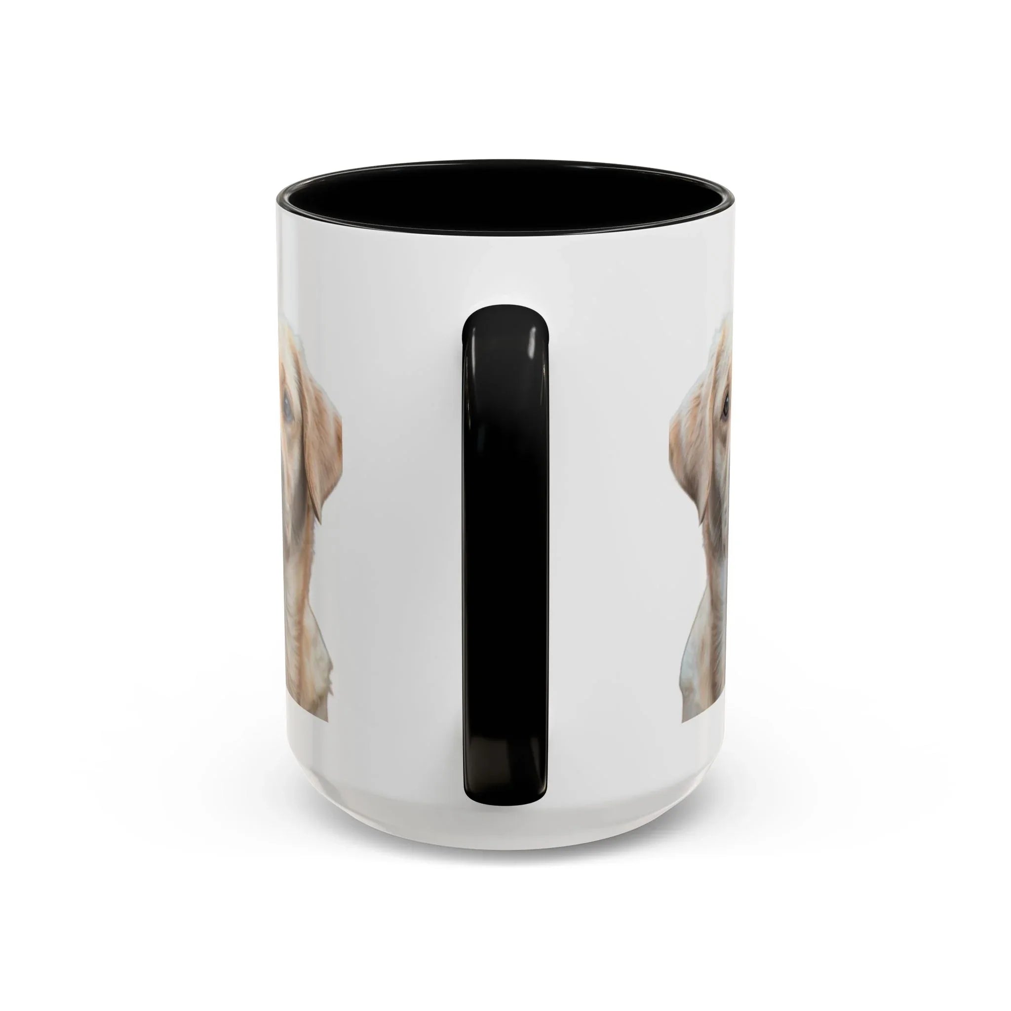 Soulful Labrador Portrait Accent Coffee Mug, Cute Dog Face Ceramic Mug - 250 USA Celebration