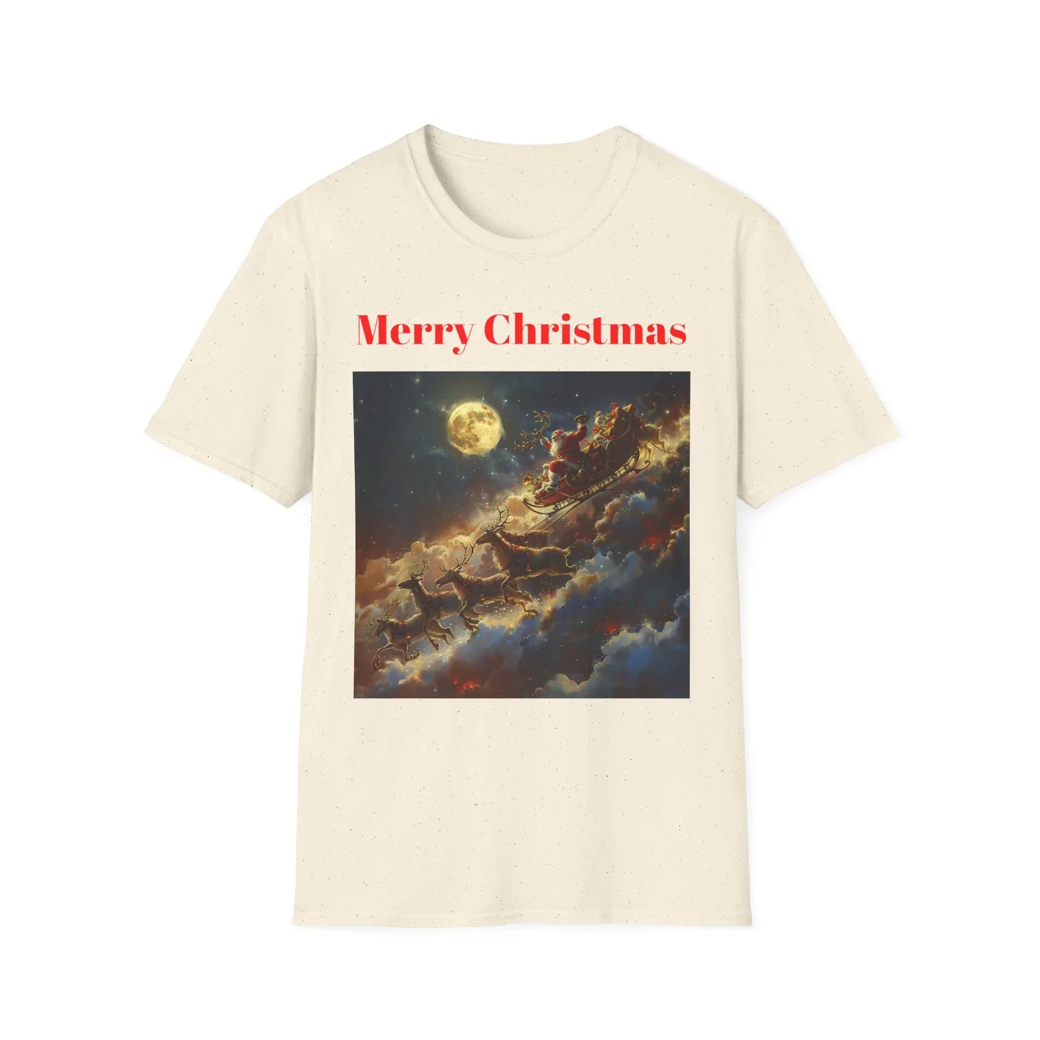 Christmas Graphic Tee, Unisex Softstyle T-Shirt, Holiday Outfit, Gift for Him/Her, Merry Christmas Shirt, Festive Wear - 250 USA Celebration