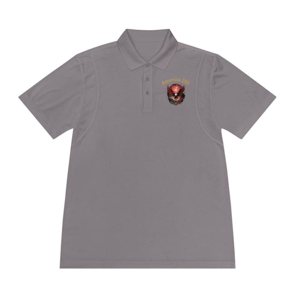 The "America 250" Commemorative Sport Polo – 1776–2026 Edition - America 250 Eagle Polo Shirt — Patriotic Men's Sport Polo