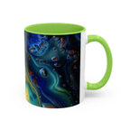Colorful Mugs (11oz, 15oz) Intense abstract oil splat- coffee cup - 250 USA Celebration