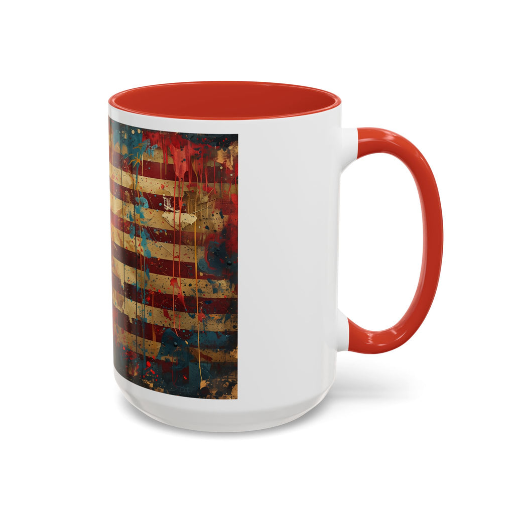 Liberty Statue American Flag Coffee Mug — Patriotic Vintage Accent Mug (11/15oz)