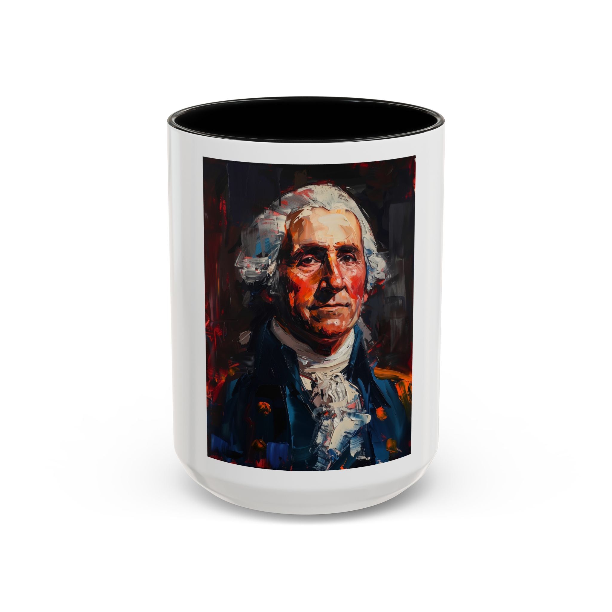 George Washington Historical Portrait Coffee Mug — Patriotic Vintage-Style Art