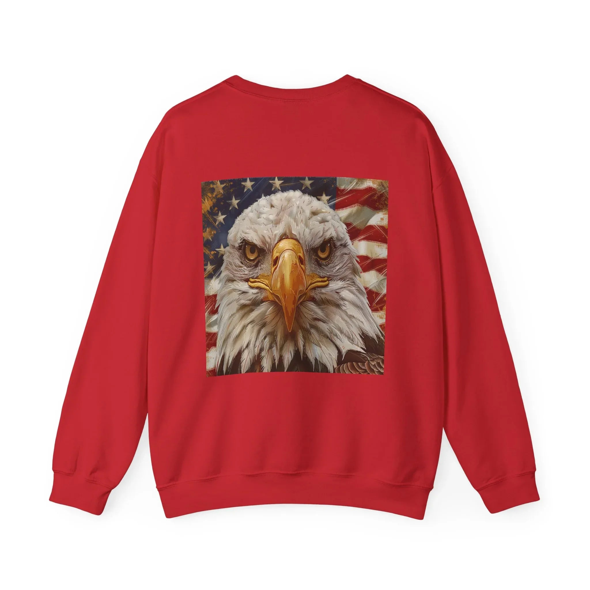 Patriotic Eagle Sweatshirt, USA Flag Crewneck, Unisex Casual Wear, Independence Day Outfit, All-American Style, Gifts for Veterans - 250 USA Celebration