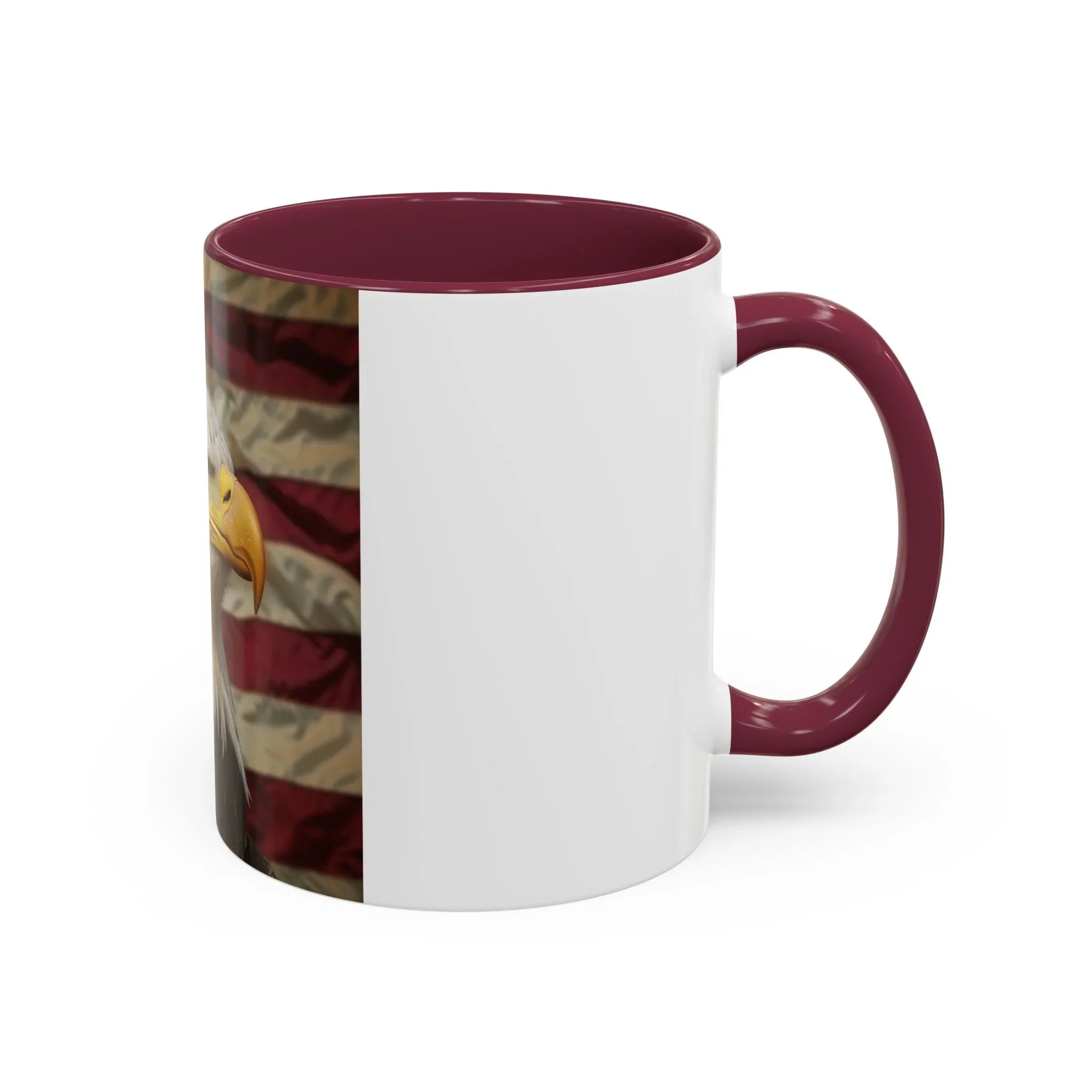 Colorful Mugs (11oz, 15oz) American eagle with American flag, fireworks all around the eagle, patriotic themed - 250 USA Celebration