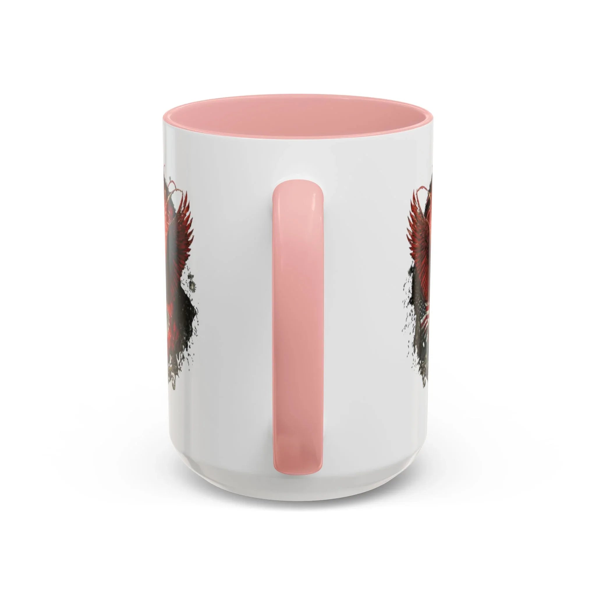 Red Eagle Emblem Accent Coffee Mug | Patriotic Eagle Design - 250 USA Celebration