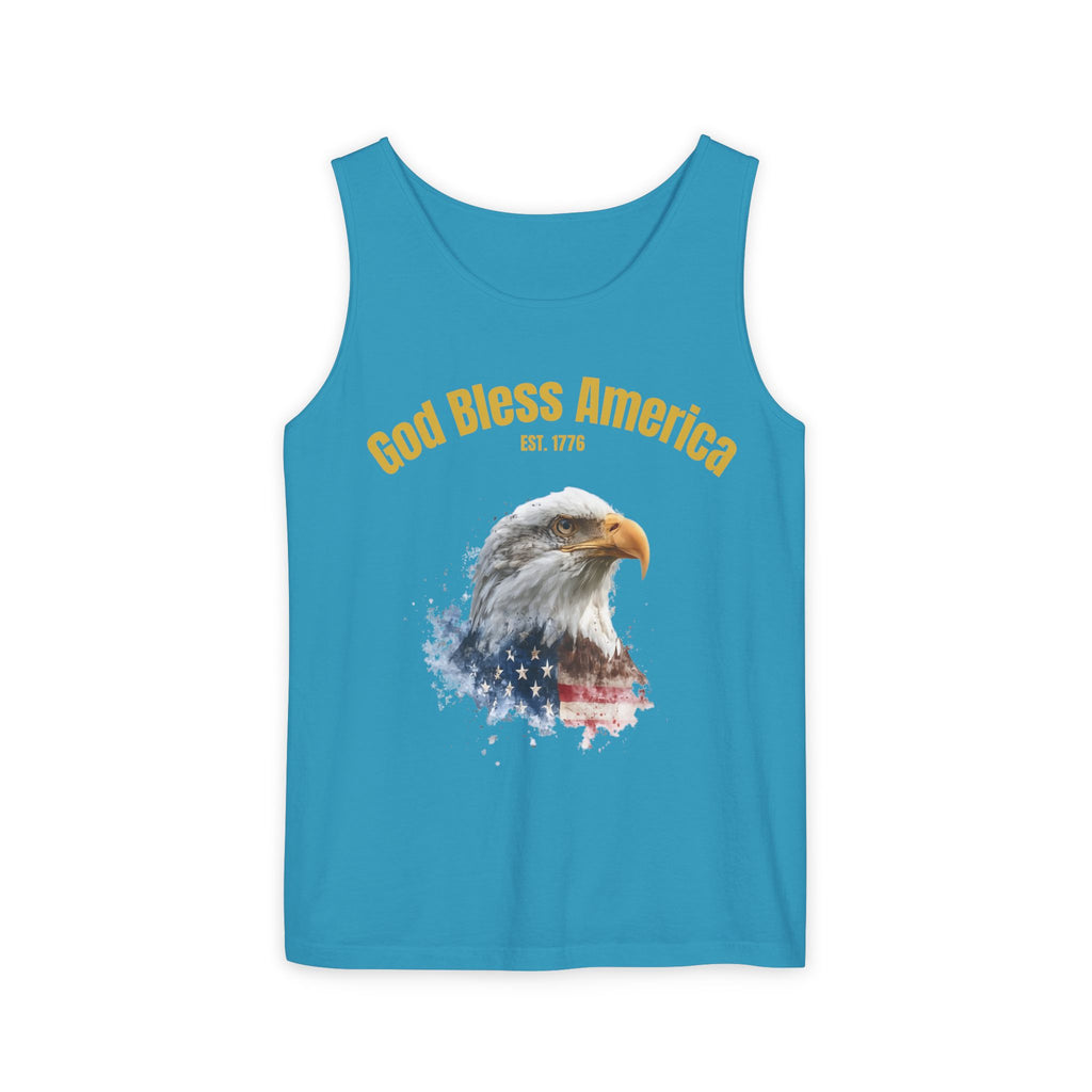 America 250 Tank Top | Official 250th Anniversary Edition American Bald Eagle watercolor flag Tank Top | Patriotic Eagle design