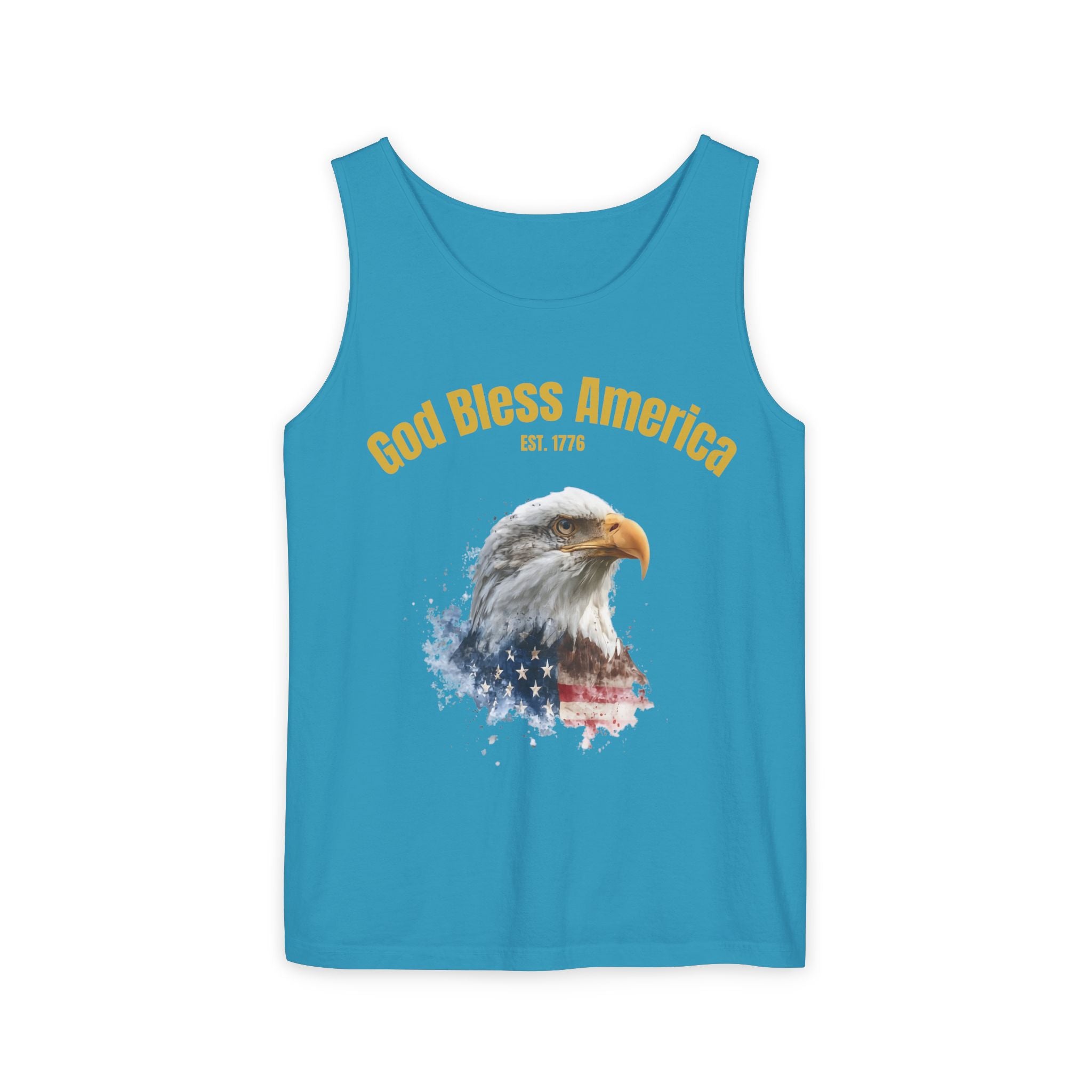 America 250 Tank Top | Official 250th Anniversary Edition American Bald Eagle watercolor flag Tank Top | Patriotic Eagle design