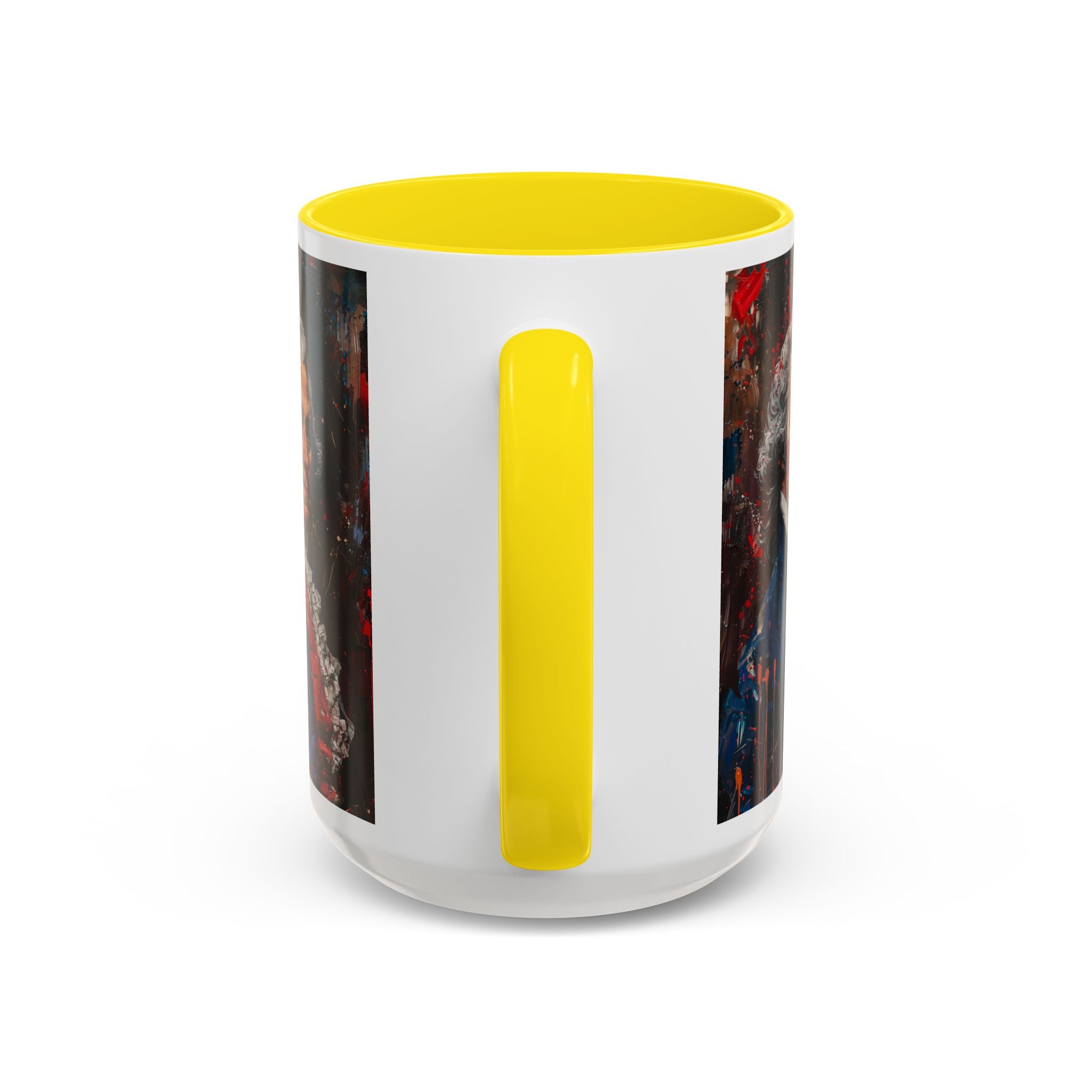 Historical Portrait Accent Mug — Patriotic Vintage-Style Coffee Cup