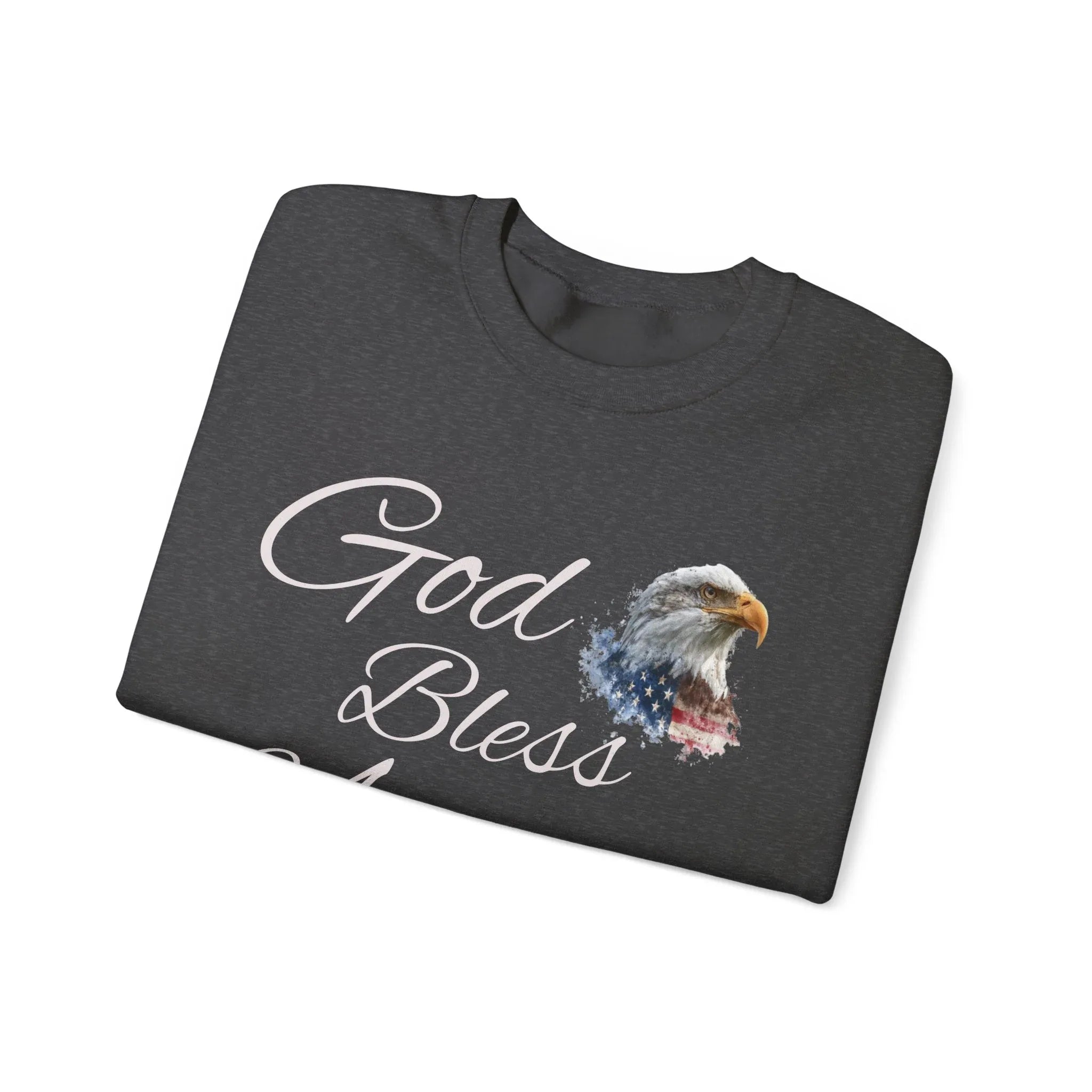 God Bless America eagle graphic Sweatshirt | patriotic USA flag-inspired design - 250 USA Celebration