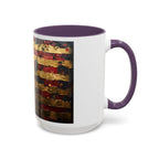 Distressed American Flag Accent Coffee Mug — Patriotic 11/15oz