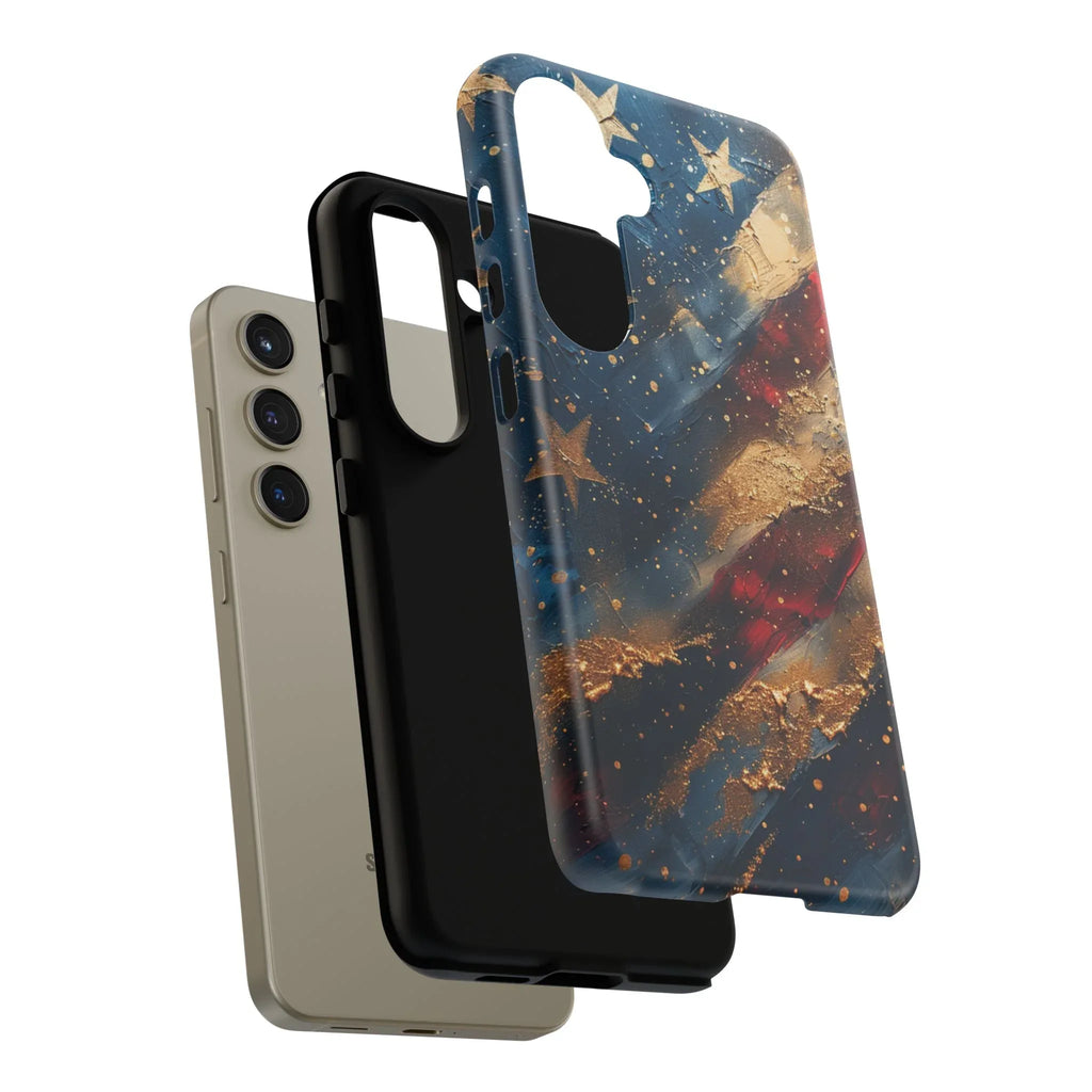 Patriotic Phone Case, Tough Cases with American Flag Design, Stylish Phone Accessories, USA Pride Gift, Durable Cases for All Occasions - 250 USA Celebration