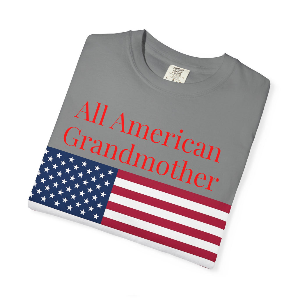 All American Grandmother T-Shirt — Patriotic Flag Tee for Moms & Grandmas