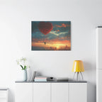 Romantic Canvas Wall Art, Love, Heart Balloon Art, Gift for Couples, Valentines Wall Decor, Valentine's Day Women's Merchandise, Valentines - 250 USA Celebration