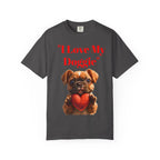 Cute French Bulldog Puppy Holding Red Heart T-shirt | Dog Lover Cartoon - 250 USA Celebration