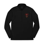 Red Floral Heart Embroidery Quarter-Zip Pullover | adidas style