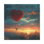 Romantic Canvas Wall Art, Love, Heart Balloon Art, Gift for Couples, Valentines Wall Decor, Valentine's Day Women's Merchandise, Valentines - 250 USA Celebration