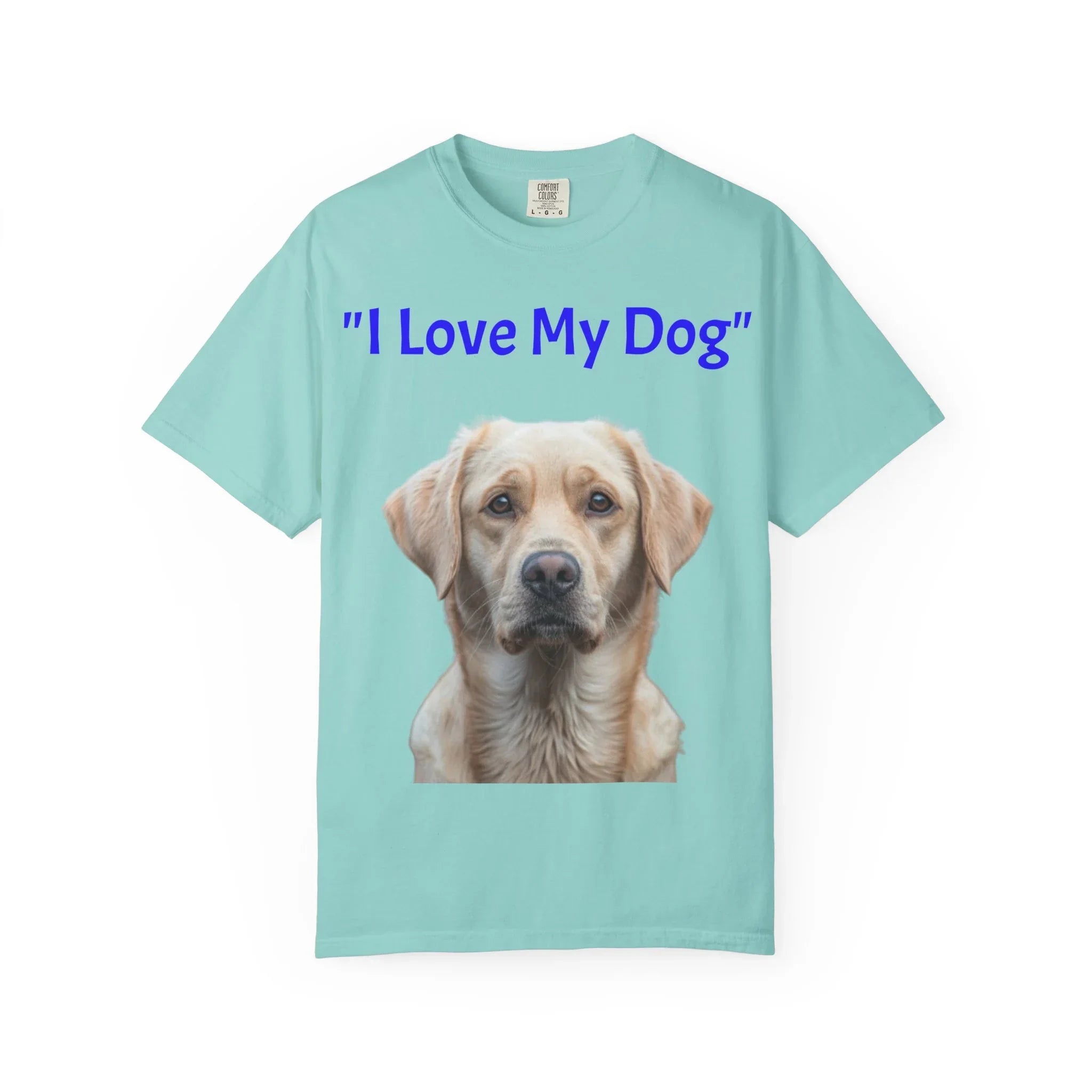 I Love My Dog Labrador Portrait T-shirt | Dog Lover Tee - 250 USA Celebration
