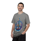 Psychedelic Mushroom Peace Sign T-Shirt | Neon Tie-Dye 60s Hippie Poster - 250 USA Celebration
