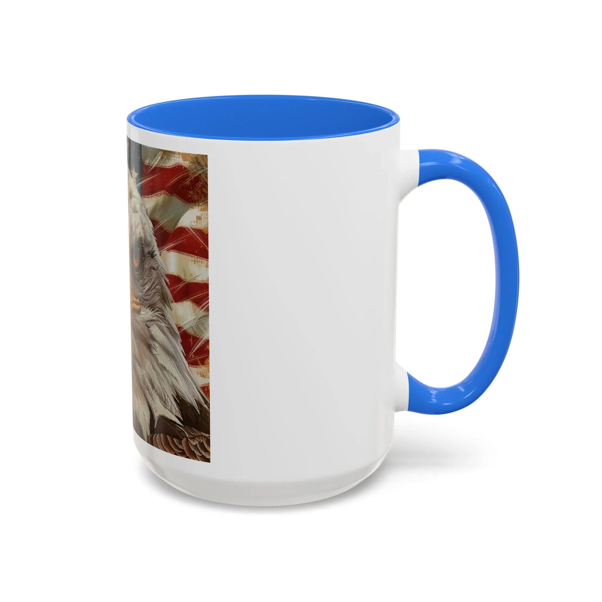 Colorful Mugs (11oz, 15oz) Majestic bald eagle head Patriotic coffee cup, America 250 Celebration coffee cup - 250 USA Celebration