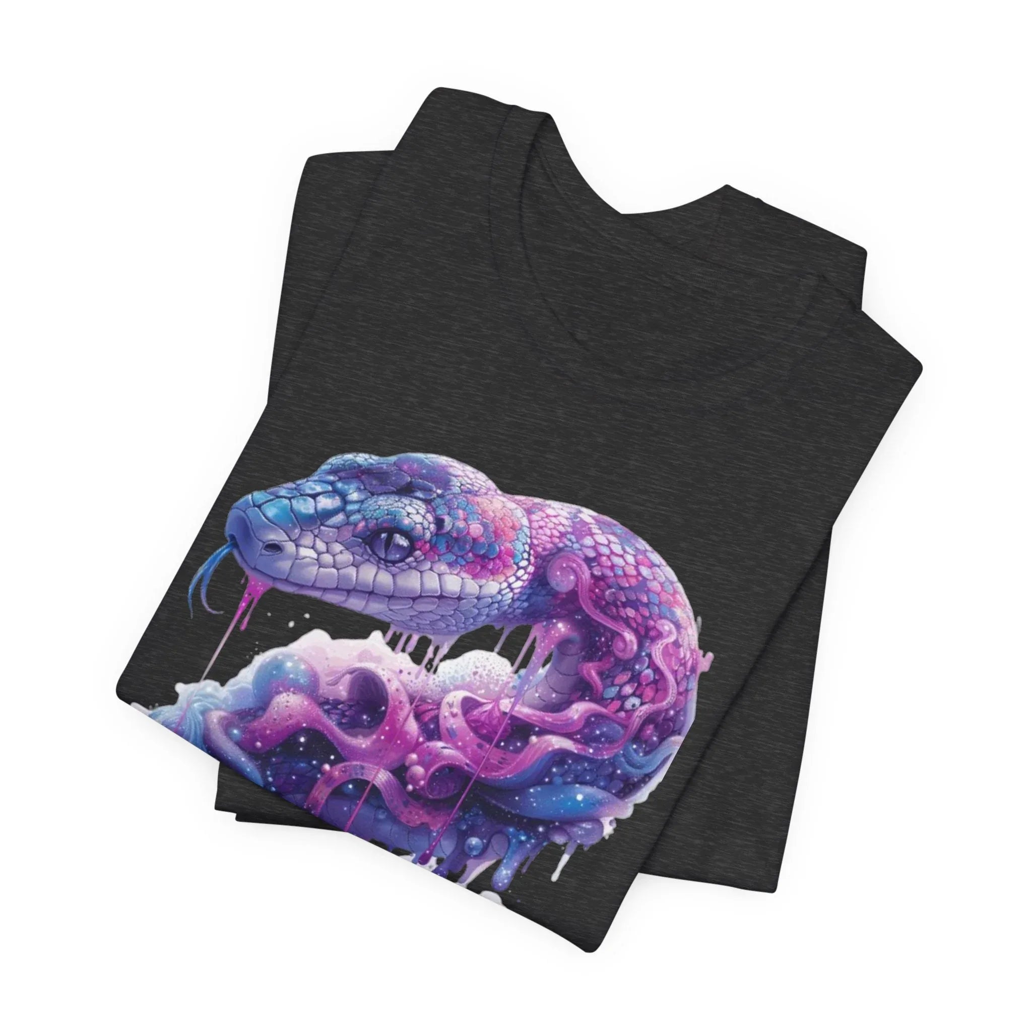 Psychedelic Rainbow Ouroboros Tee | Galaxy Fractal Mushroom Snake - 250 USA Celebration
