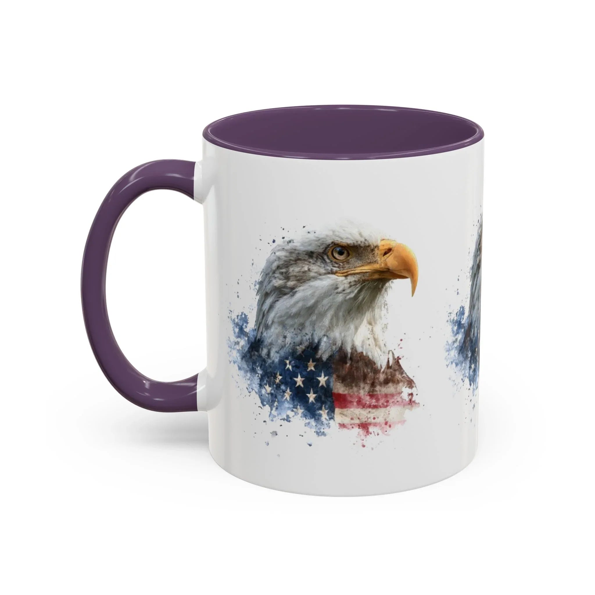 American Flag Bald Eagle Mug | Accent Coffee Mug - 250 USA Celebration
