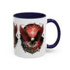 Red Eagle Emblem Accent Coffee Mug | Patriotic Eagle Design - 250 USA Celebration