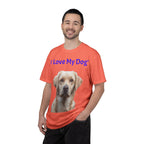 I Love My Dog Labrador Portrait T-shirt | Dog Lover Tee - 250 USA Celebration