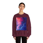 Abstract Nebula Art Crewneck Sweatshirt | Colorful Galaxy Print - 250 USA Celebration