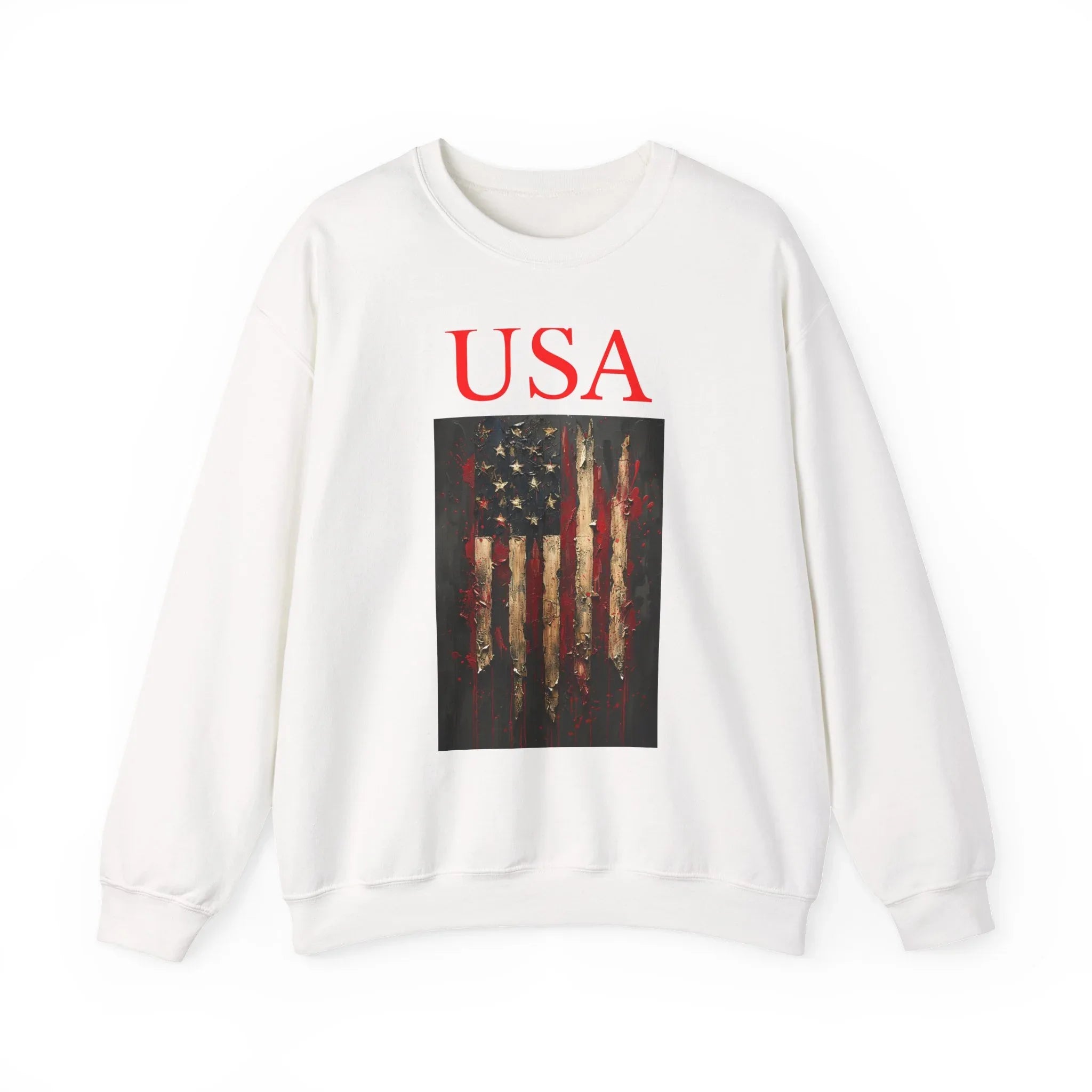 Patriotic Eagle Sweatshirt, USA Flag Crewneck, Unisex Casual Wear, Independence Day Outfit, All-American Style, Gifts for Veterans - 250 USA Celebration