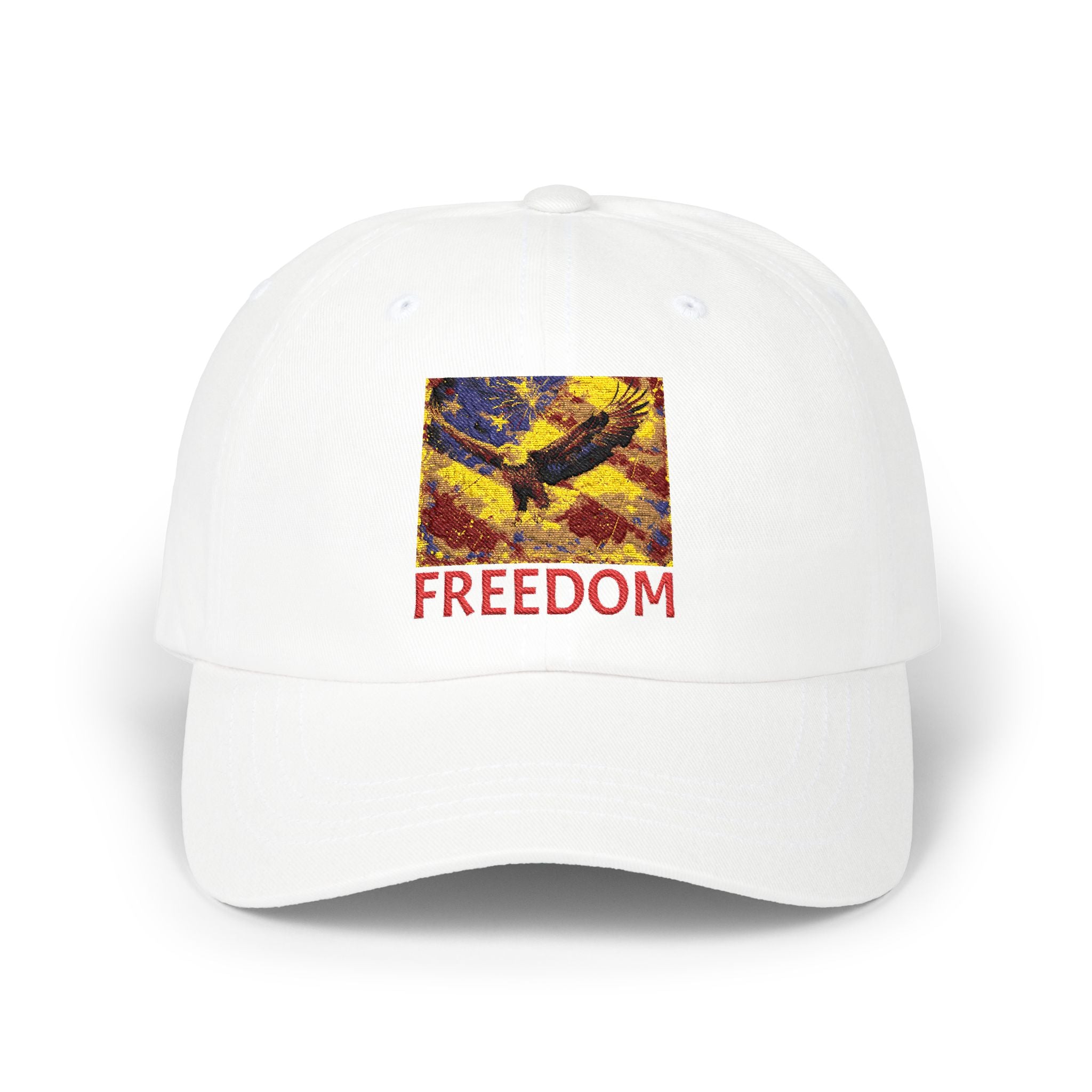 Freedom Eagle Dad Cap — Patriotic Embroidered Baseball Hat