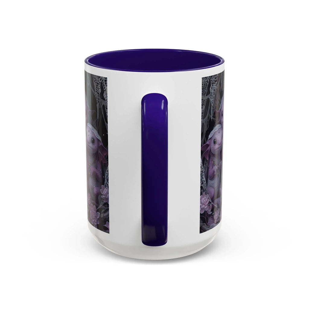 Purple Axolotl Trio Mug | Cute Amphibian Art Ceramic Coffee Cup - 250 USA Celebration