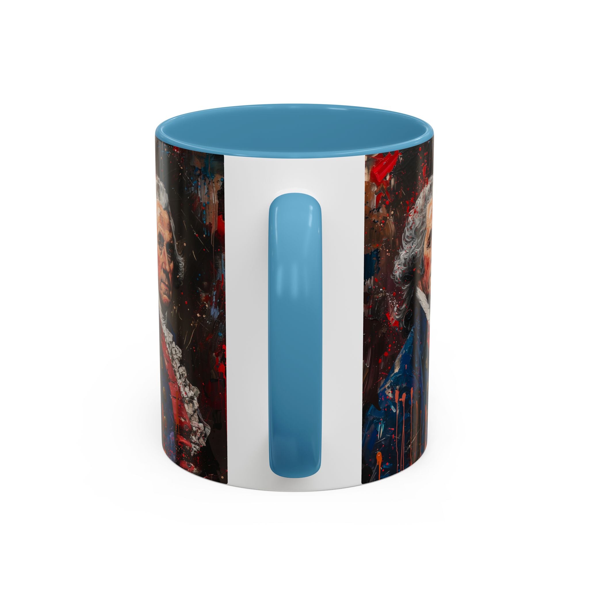 Historical Portrait Accent Mug — Patriotic Vintage-Style Coffee Cup