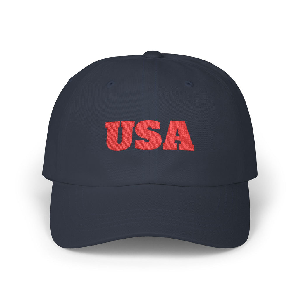 USA Embroidered Dad Cap — Classic Patriotic Baseball Hat