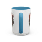 Red Eagle Emblem Accent Coffee Mug | Patriotic Eagle Design - 250 USA Celebration