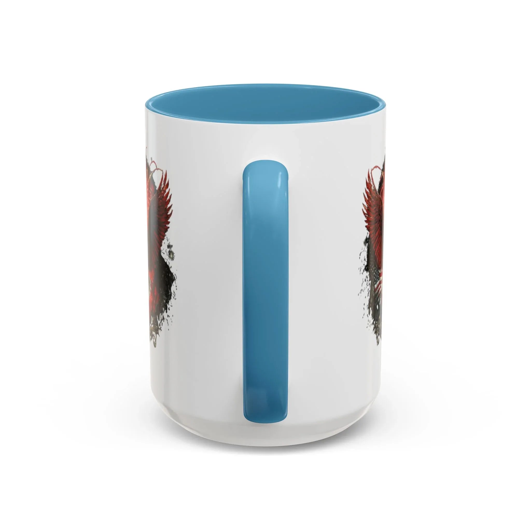 Red Eagle Emblem Accent Coffee Mug | Patriotic Eagle Design - 250 USA Celebration