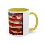 Colorful Mugs (11oz, 15oz), American Flag, Patriotic Flag coffee cup