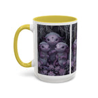 Purple Axolotl Trio Mug | Cute Amphibian Art Ceramic Coffee Cup - 250 USA Celebration
