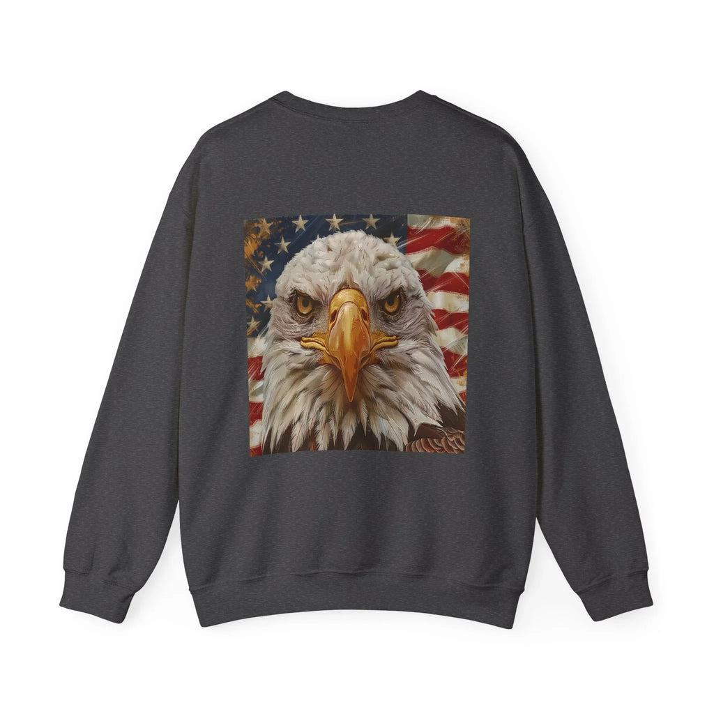 Patriotic Eagle Sweatshirt, USA Flag Crewneck, Unisex Casual Wear, Independence Day Outfit, All-American Style, Gifts for Veterans - 250 USA Celebration