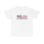 America 250 Tee Shirt | Official 250th Anniversary Edition - 250 USA Celebration Chest Logo Tee | Fourth of July Americana T-Shirt