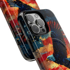 Eagle Flag Magnetic Phone Case, Patriotic iPhone Cover, Tough Cell Phone Cases, Gift for Veterans, Independence Day Accessories - 250 USA Celebration