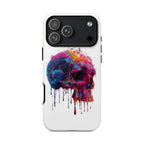 Colorful Drip Skull Phone Case | Hard Plastic Protective Case - 250 USA Celebration