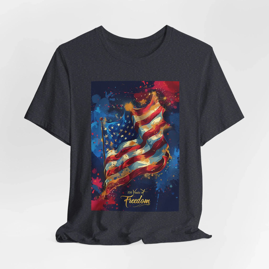Patriotic Freedom Tee, Unisex Jersey Short Sleeve Tee, American Flag Shirt, Fourth of July Apparel, Independence Day Outfit, Gift for [...] - 250 USA Celebration