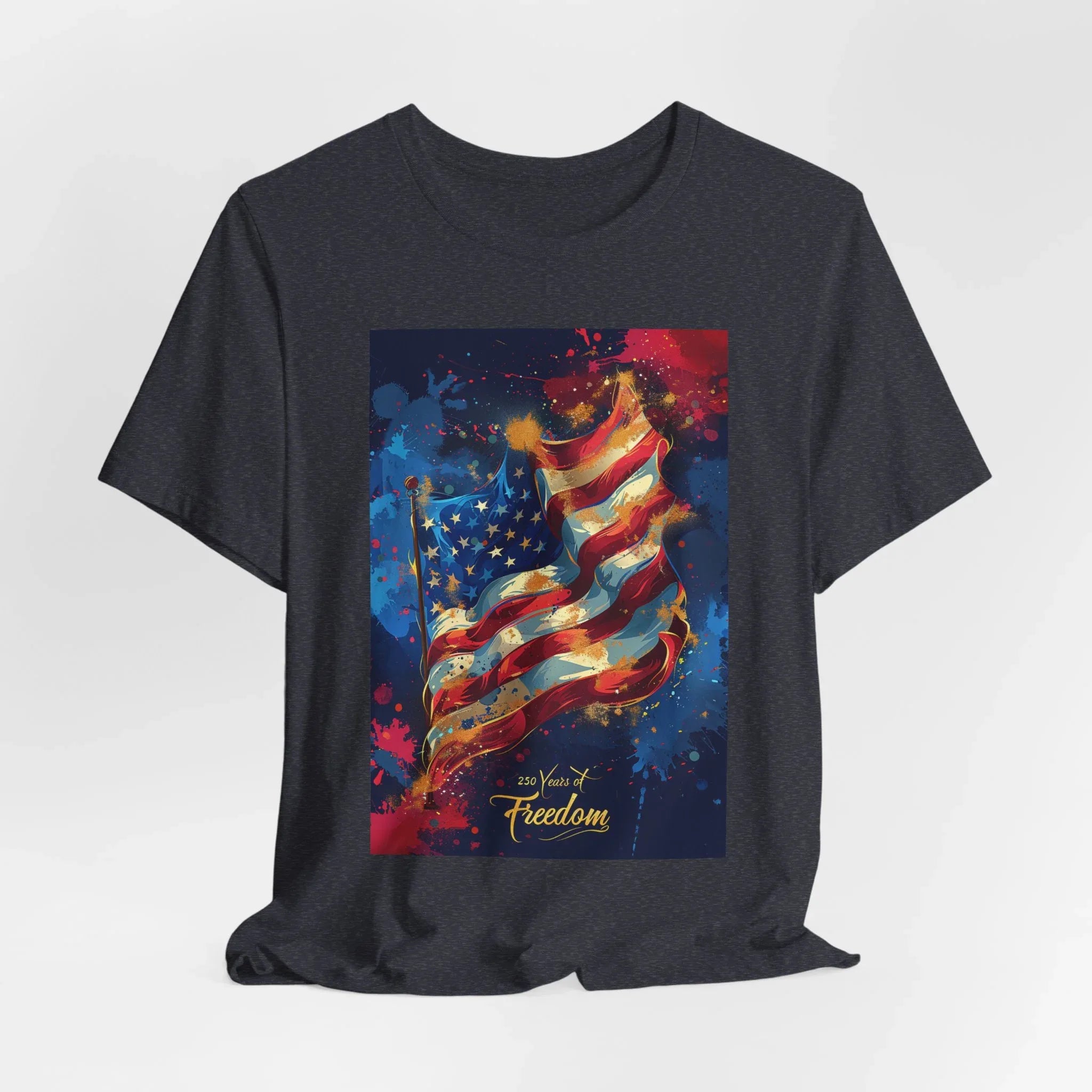 Patriotic Freedom Tee, Unisex Jersey Short Sleeve Tee, American Flag Shirt, Fourth of July Apparel, Independence Day Outfit, Gift for [...] - 250 USA Celebration