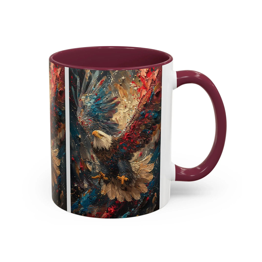Colorful Mugs (11oz, 15oz) Patriotic Eagle Coffee Mug, American Eagle Coffee Cup - 250 USA Celebration